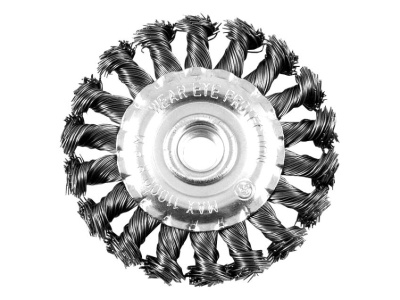 Щетка-крацовка дисковая крученая проволока для УШМ 125мм Гайка М14 45-4-312