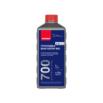 Неомид Грунтовка-влагоизолятор ВЛАГОSTOPBIO концентрат 1:4 (1 л.)