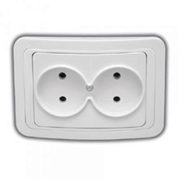 Розетка Паурмен Классика 2СП с з/к бел. 16А 250В Розетка Паурмен Классика 2СП с з/к бел. 16А 250В