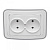 Розетка Паурмен Классика 2СП с з/к бел. 16А 250В